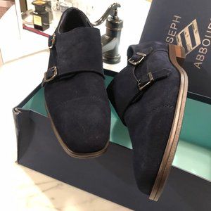 Joseph Abboud Navy Suede Buckle Shoes - Size 9 - Brand New!